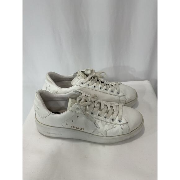 Golden Goose 'Pure Star Clean' White Sneaker Size 7 - Picture 4 of 5